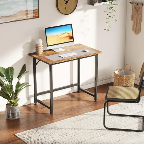 Vista 5 de COTUBLR - Escritorio pequeño de 24 pulgadas, escritorio compacto para computadora para espacios reducidos, mesa pequeña y sencilla para dormitorio