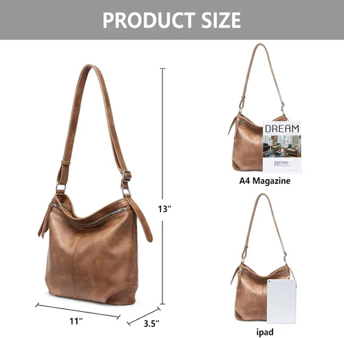 Vista 5 de WESTBRONCO Bolsos de mano para mujer, bolsos cruzados, bolso de hombro suave con correa ajustable