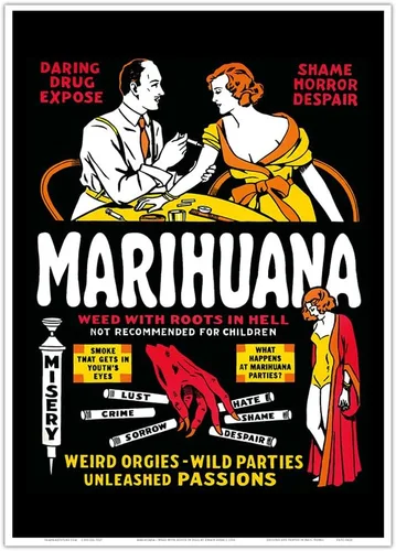 Vista 10 de Marihuana - Weed with Roots in Hell - Orgías extrañas - Fiestas salvajes - Pasiones desatadas - Póster de película vintage por Dwain Esper c.1936