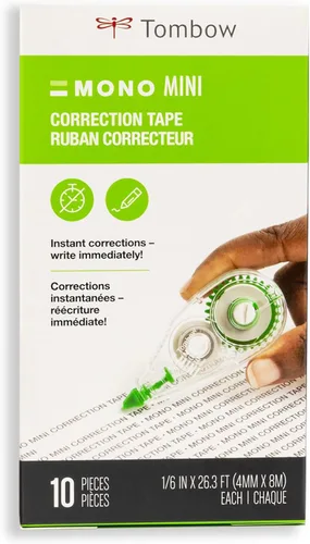 Vista 2 de Tombow Mono mini cinta correctora, Transparente Paquete de 10