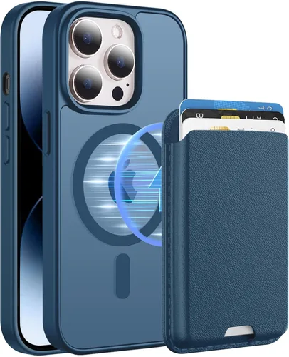 Vista 18 de Funda magnética para iPhone 12 Pro Max, cartera magnética desmontable con soporte para tarjetas, [compatible con MagSafe] grado militar, a prueba