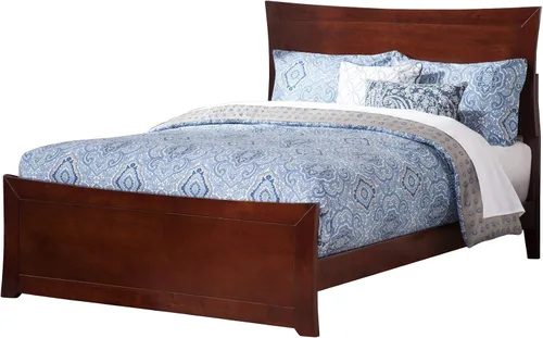 Vista 10 de AFI, Metro - Cama Queen de plataforma de madera de perfil bajo con estribo a juego, color espresso