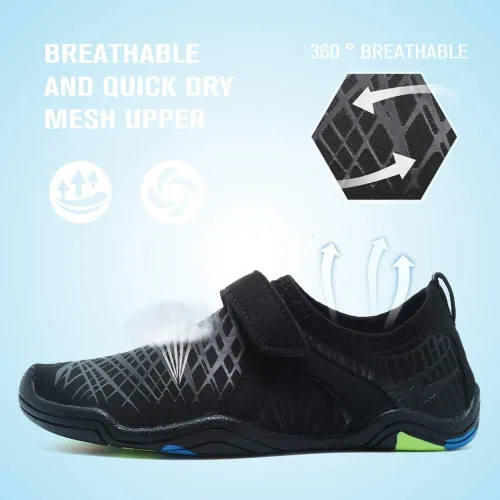 Vista 5 de Zapatos acuáticos para niños y niñas, suela ligera y cómoda, fácil de caminar, calzado acuático y deportivo antideslizante