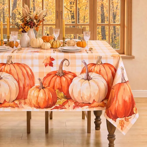 Vista 20 de Romanstile Mantel rectangular de vinilo, 100% impermeable, mantel de plástico a cuadros de búfalo, resistente y lavable para exteriores, campamento