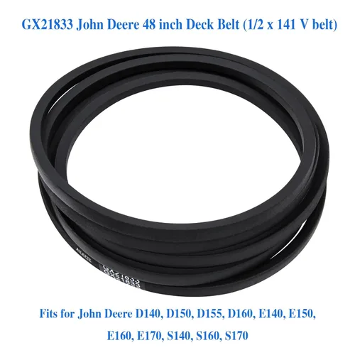 Vista 4 de GX21833 - Cinturón de cubierta de 1/2 x 141 pulgadas para John Deere D140, D155, D160, E140, E150, E160, E170, S140, S160, S170, LA140, LA145