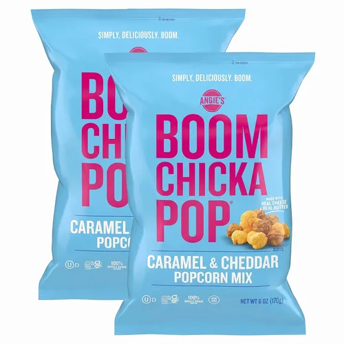 Vista 8 de Angie's BOOMCHICKAPOP - Palomitas de maíz con mezcla de caramelo y cheddar, 6 onzas