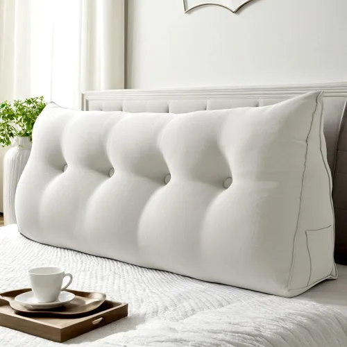 Vista 19 de WOWMAX Almohada ergonómica para cabecero para cama de tamaño matrimonial, almohadas tapizadas multifuncionales para cabecero, tableros portátiles