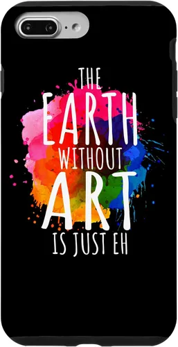 Vista 12 de Funda para iPhone 16 Earth Without Art Is Just Eh, artista de pintura, juego de palabras, arte