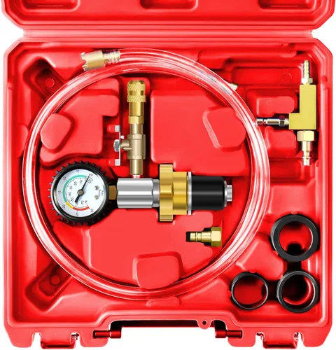Vista 10 de JIFETOR Kit de herramientas de recambio de refrigerante universal de tipo vacío para sistema de enfriamiento, negro Automotive Radiator Water Tank