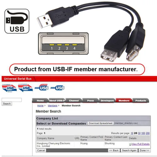 Vista 6 de cablecc Cable de datos de alimentación extra USB tipo A USB 2.0 hembra a USB tipo A macho compatible con unidad de disco SSD impresora escáner