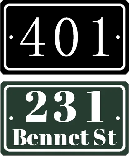 Vista 16 de Letrero de dirección personalizado para casa, placa de aluminio para número de casa, letrero de dirección horizontal, números de casa reflectantes