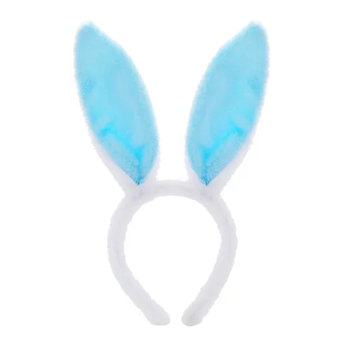 Vista 2 de Sibba Diadema de orejas de conejo, 1 pieza, accesorio de oreja de conejo, para Pascua, Halloween, cosplay, fiesta, Navidad, bandas para el cabello