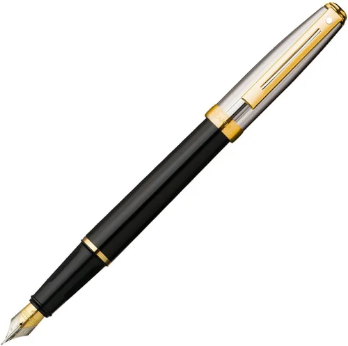 Vista 15 de Sheaffer Prelude - Bolígrafo de laca de ónix negro con tapa de paladio perseguido y ribete chapado en oro de 22 quilates