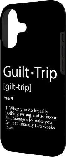 Vista 2 de Guilt Trip Definition Sarcastic Joke for Mean Adult Parents Case for iPhone 17