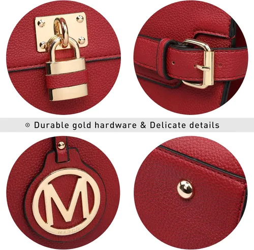 Vista 5 de Marco M - Bolso de mano y bolso para mujer con asa superior y cartera a juego