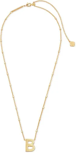Vista 2 de Kendra Scott Collar con colgante de letras A-Z para mujer, joyería de moda, latón chapado en oro de 14 quilates
