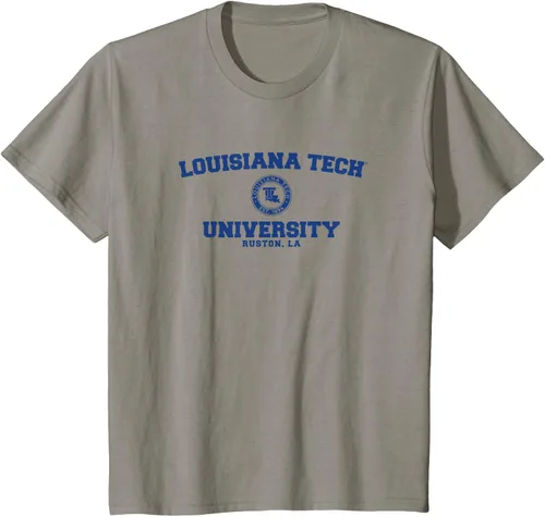 Vista 10 de Camiseta Louisiana Tech Bulldogs Circle Logo, Gris