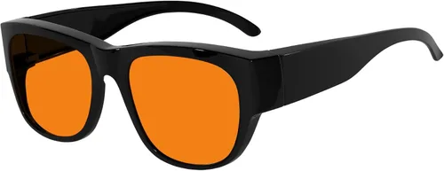 Vista 26 de Eyekepper Blue Light Reduction Fitover Glasses with Amber Lens Computer Glasses for Digital Screen,Wear Over Most Eyewear or Alone for