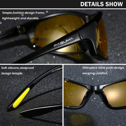 Vista 26 de Gafas de sol deportivas polarizadas para hombres, ciclismo, conducción, pesca, protección UV400
