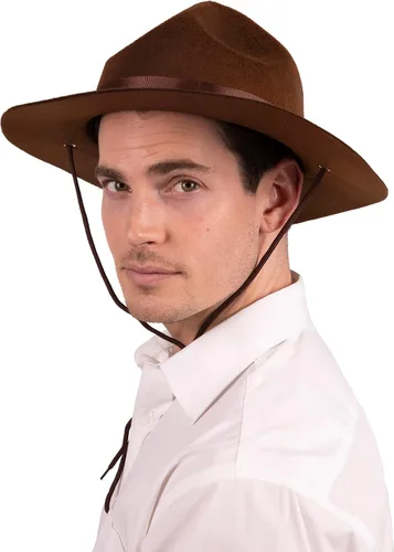 Vista 2 de Kangaroo Sombrero Mountie canadiense, Sombrero Park Ranger o sombrero Drill Sergeant café