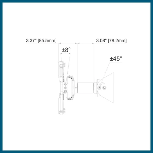 Vista 9 de QualGear Pro-AV QG-KIT-CA-3IN-W Kit de montura adaptadora accesoria para proyector para colgarlo del techo, 3" a 1.5", blanco, Blanco