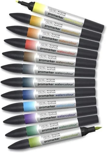 Vista 7 de Winsor & Newton ProMarker - Juego de marcadores de acuarela, 6 unidades, tonos básicos
