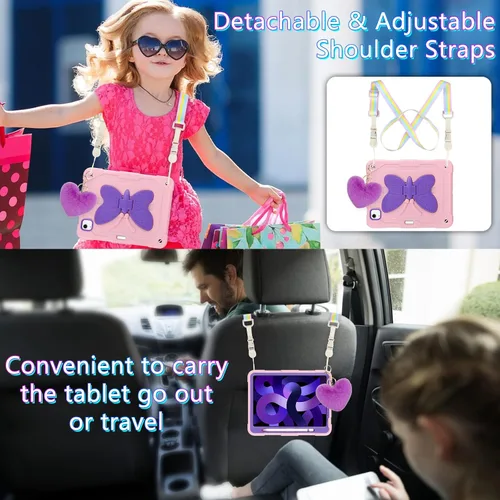 Vista 5 de WESADN Funda para iPad Air de 5ª generación para iPad Pro de 11 pulgadas, 4ª/3ª/2ª/1ª con protector de pantalla/atril de mariposa