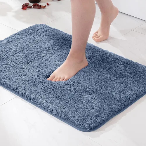 Vista 16 de MIULEE Alfombras de baño negras, suaves y pequeñas, absorbentes, antideslizantes, de secado rápido, esponjosas, para baño, bañera y duchas, lavables