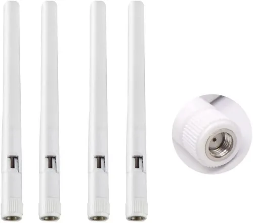 Vista 6 de Dual Band WiFi 2.4GHz 5GHz 5.8GHz 3dBi MIMO RP-SMA Antena macho para enrutador WiFi Repetidor Repetidor de señal Tarjeta de red inalámbrica