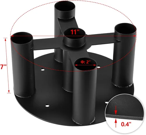 Vista 7 de [Usado] Soporte para barra de almacenamiento, soporte vertical resistente para el hogar y gimnasio comercial, se adapta a barras olímpicas de 2