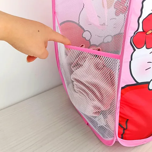 Vista 3 de Bolsa de almacenamiento de ropa sucia plegable tierna con imágenes (3)