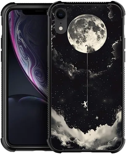Vista 34 de CARLOCA Funda compatible con iPhone XR, iPhone XR para niños, hombres y jóvenes, diseño de nebulosa espacial, a prueba de golpes, antiarañazos