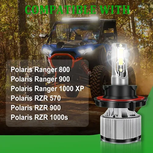 Vista 8 de Bombilla de luz antiniebla Polaris, H13 9008 Bombilla antiniebla UTV compatible con bombilla Polaris Ranger 800 900 1000 XP, RZR 570/900/1000s