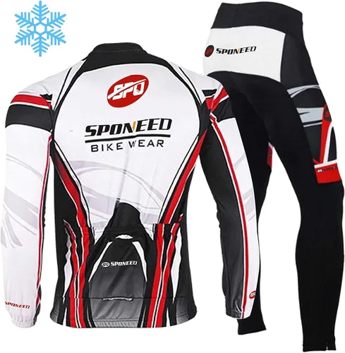 Vista 3 de sponeed Camiseta de ciclismo para hombre manga completa ropa de equitación pantalones
