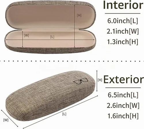 Vista 4 de ZONLY Caso de las gafas, (6 piezas) unisex duro caso de gafas caso protector para gafas de cristal, Varios