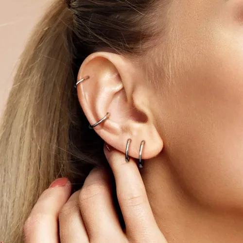 Vista 7 de WildKlass Jewely Septum - Anillo de acero quirúrgico para nariz 316L sin costuras (se vende individualmente)