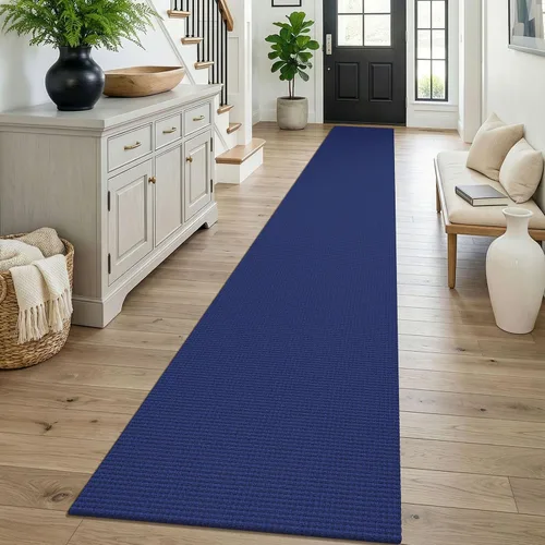 Vista 102 de KOZYFLY - Tapete para puerta de interior, lavable, pequeña, antideslizante, con respaldo de goma, felpudo de algodón para el hogar, color negro