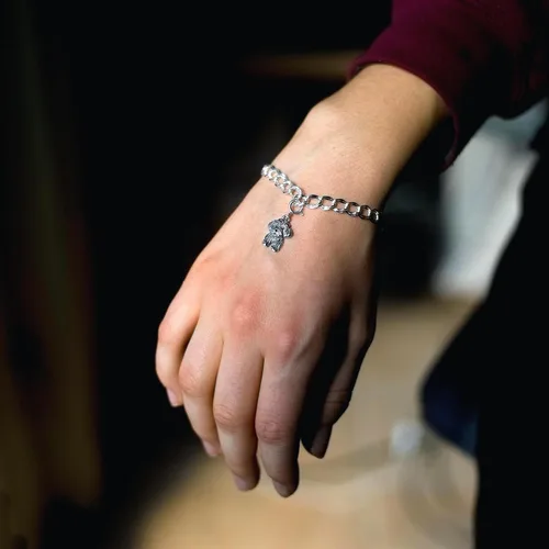Vista 3 de Regalos Havaneses para mujer, dije de plata de ley Havanese para pulsera con dijes, hecho a mano en los Estados Unidos