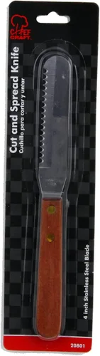 Vista 2 de Chef Craft Seleccione cuchillo de corte y extensión de acero inoxidable, hoja de 4 pulgadas de 8 pulgadas de largo, mango de madera