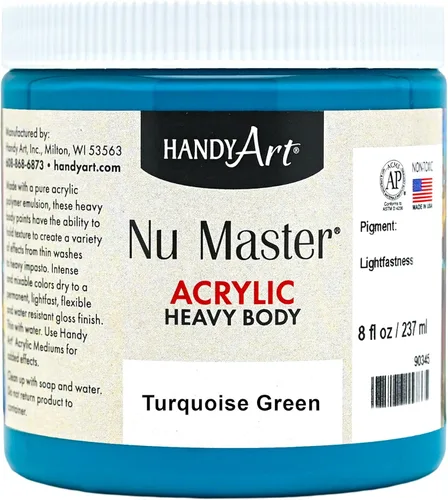 Vista 9 de Handy Art Nu Master - Pintura acrílica de cuerpo pesado, 8 onzas, color rojo brillante