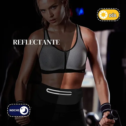 Vista 7 de Riñoneras para mujeres, riñonera impermeable para hombres, cinturón ajustable para correr, riñonera de bolsillo delgado expandible, bolsa
