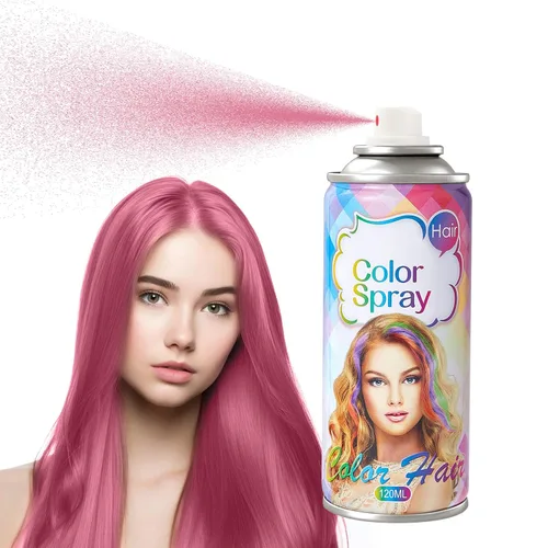 Vista 9 de Spray de color temporal para el cabello, tinte para el cabello rojo, tinte de cabello para mujeres, tinte temporal para el cabello, lavable, fácil