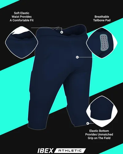 Vista 3 de Pantalones de fútbol juvenil integrados con 7 almohadillas - Faja de fútbol para niños, pantalones de fútbol juvenil