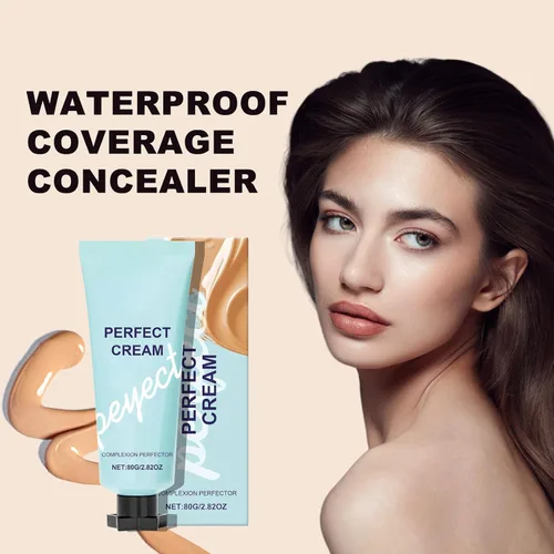 Vista 2 de Supreme CC - Crema corrector impermeable, perfeccionador de tez en crema, corrector hidratante de cobertura completa, base de crema CC de larga