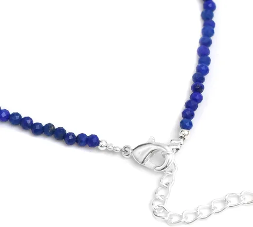 Vista 5 de Gempires - Tobillera ligera hecha a mano con cuentas, diseño clásico, hipoalergénica, chapada en plata de 11 pulgadas, regalo único para uso diario