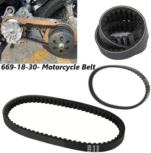 Vista 2 de Cinta transportadora de motocicleta para GY6 para 49cc para 50cc 669-18-30 motocicleta CVT piezas de correa de transmisión