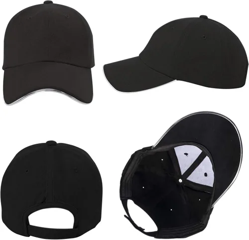 Vista 4 de JIGUOOR Gorra de béisbol con luz LED, sombrero de fiesta brillante, accesorios de rave, para festival, club, escenario, hip-hop