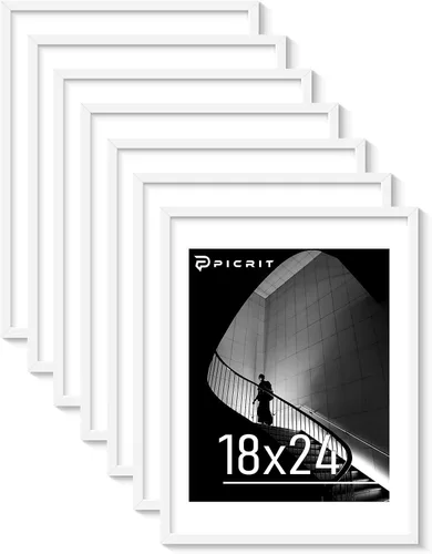 Vista 24 de Picrit Marco negro para póster de 24 x 34 pulgadas, paquete de 7 unidades, para fotos de 20 x 30 pulgadas con paspartú o de 24 x 34 pulgadas sin
