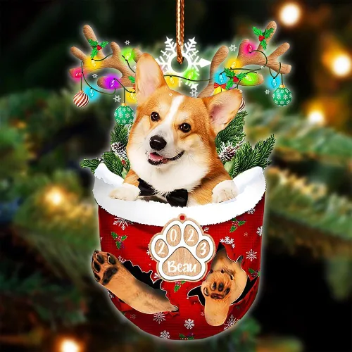 Vista 32 de NAZENTI Adorno Navideño de Bolsillo Personalizado de Affenpinscher en la Nieve, Adorno de Forma Acrílica de Perro, Adorno de Navidad 2023, Adorno