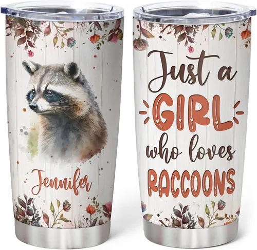 Vista 19 de Hyturtle Regalos personalizados para los amantes de los osos – Just A Girl Who Loves Bears - Vaso de acero inoxidable con nombre personalizado de 20